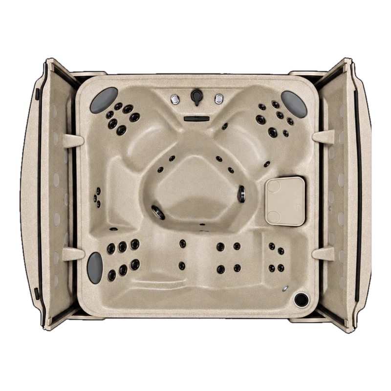 Eco Spa E7 DLux hot tub, top-down view
