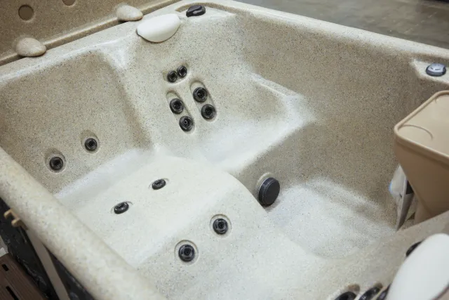 Close view of the Eco Spa E5 jet layout